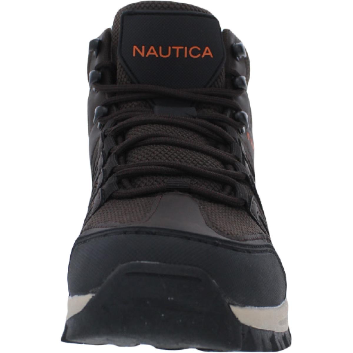 thumbnail 9  - Nautica Corbin Men&#039;s Faux Leather Mixed Media Mid Hiking Boots