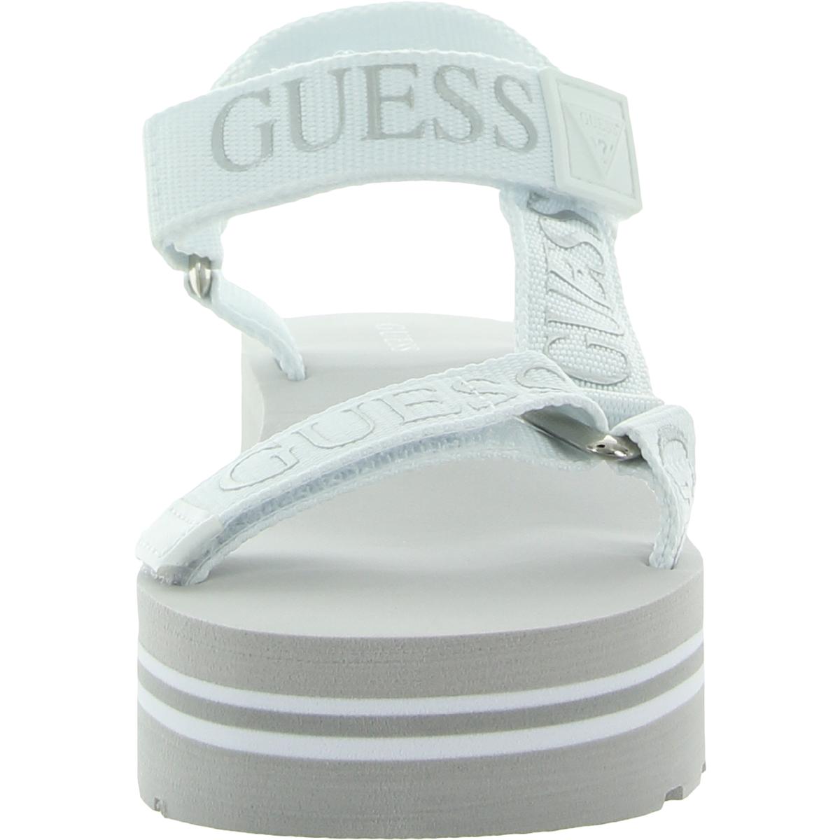 Guess Womens Avin Canvas Ankle Strap Wedge Flatform Sandals Shoes BHFO 0947 | eBay