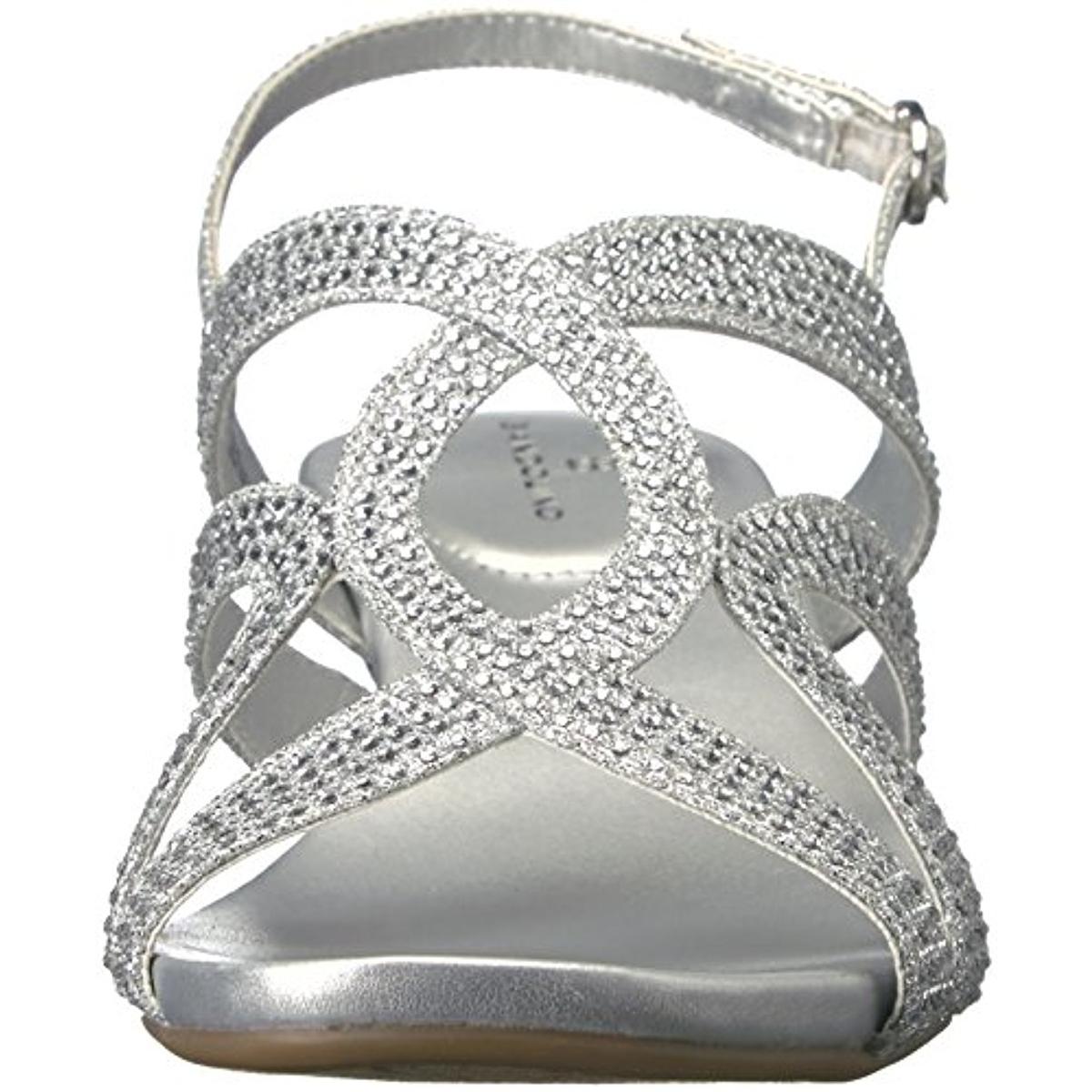 Bandolino Womens Gomeisa Silver Dress Sandals Shoes 8.5 Medium (B,M ...