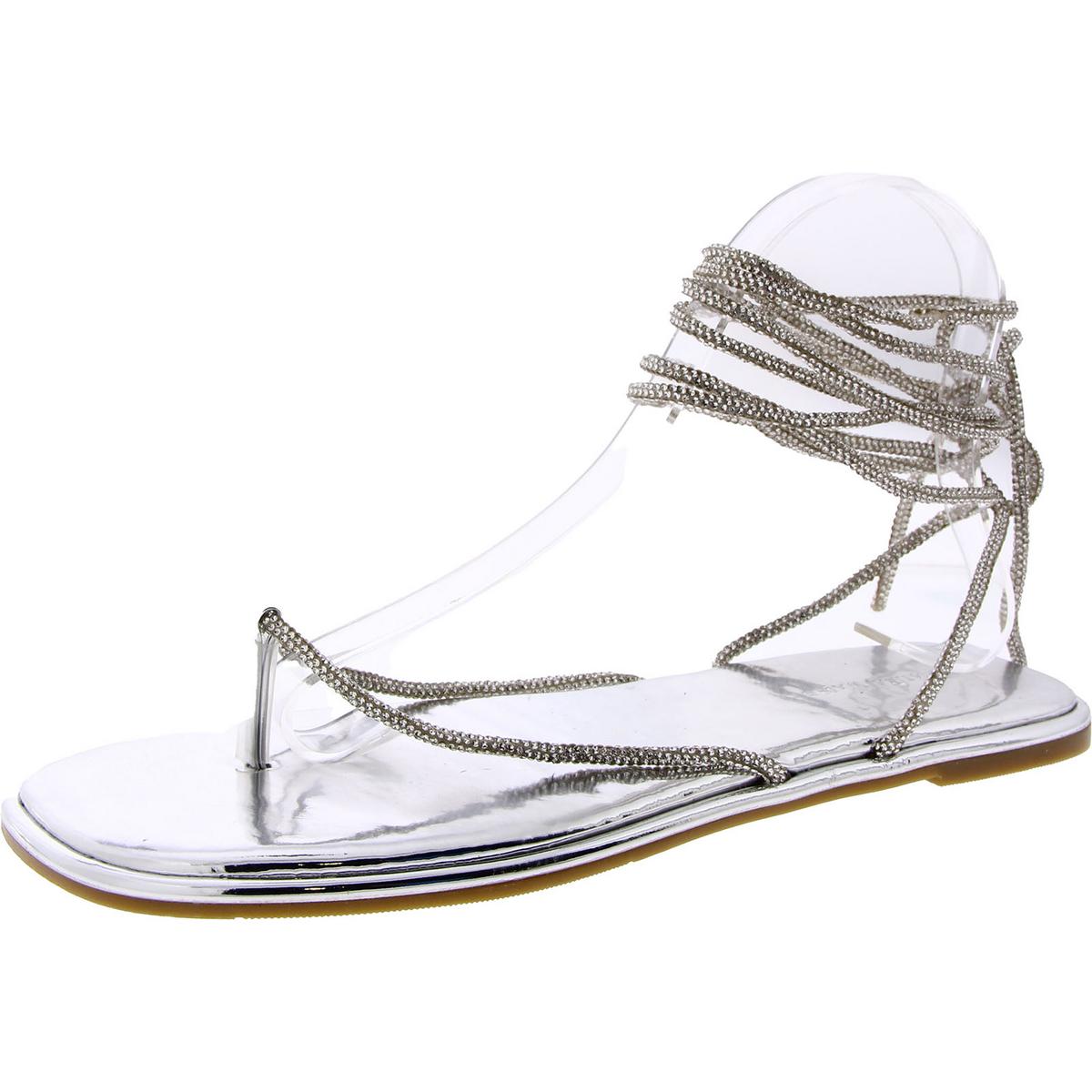 Женские босоножки AZALEA WANG Starstruck Silver Slide 85 среднего размера BM BHFO 7599 6290₽