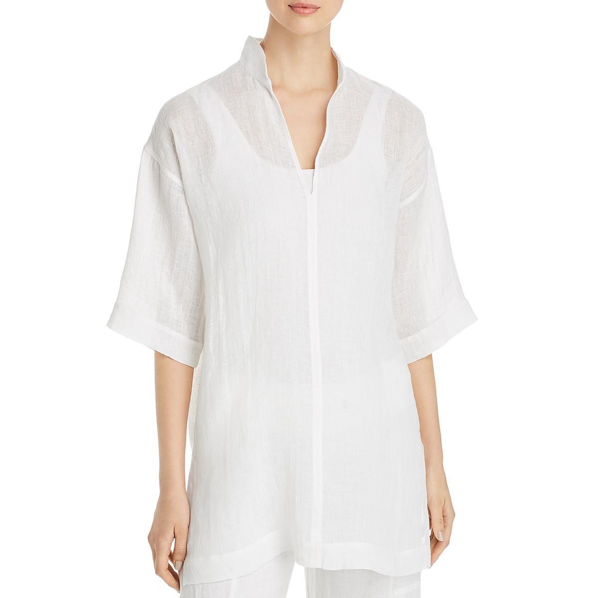 white linen blouses uk