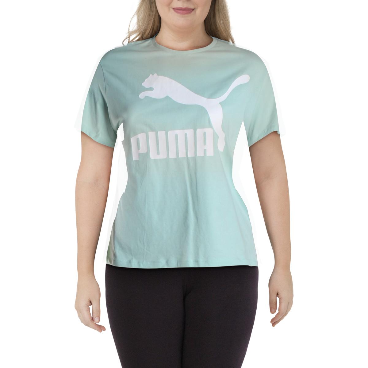 Puma Womens Classic Logo Green Fitness Running T-Shirt Athletic XL BHFO 3937 | eBay