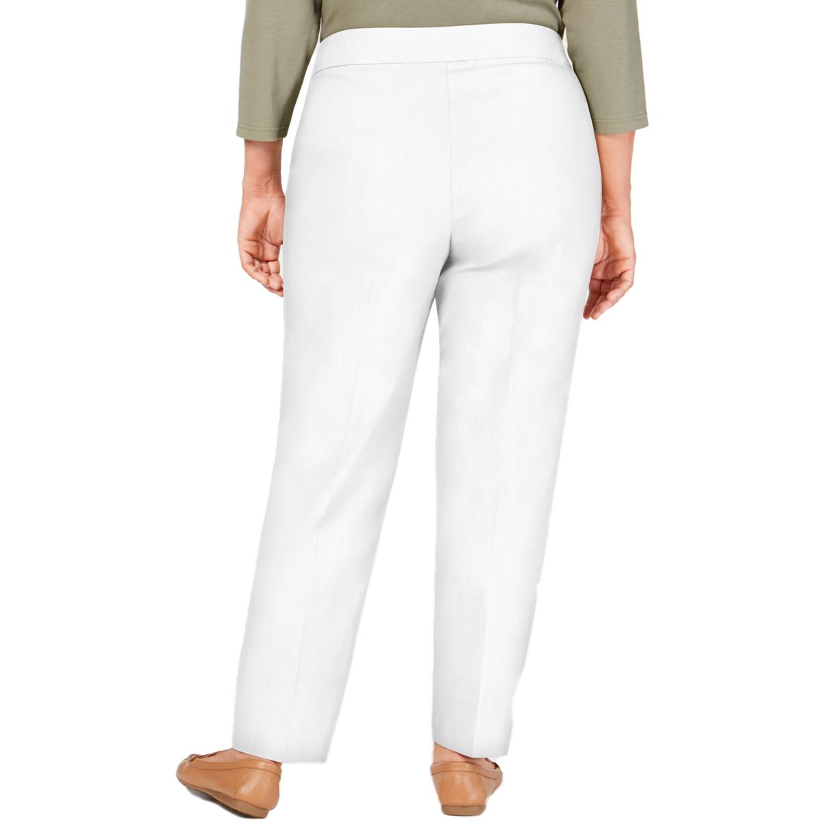 white stag flat front pull on pants