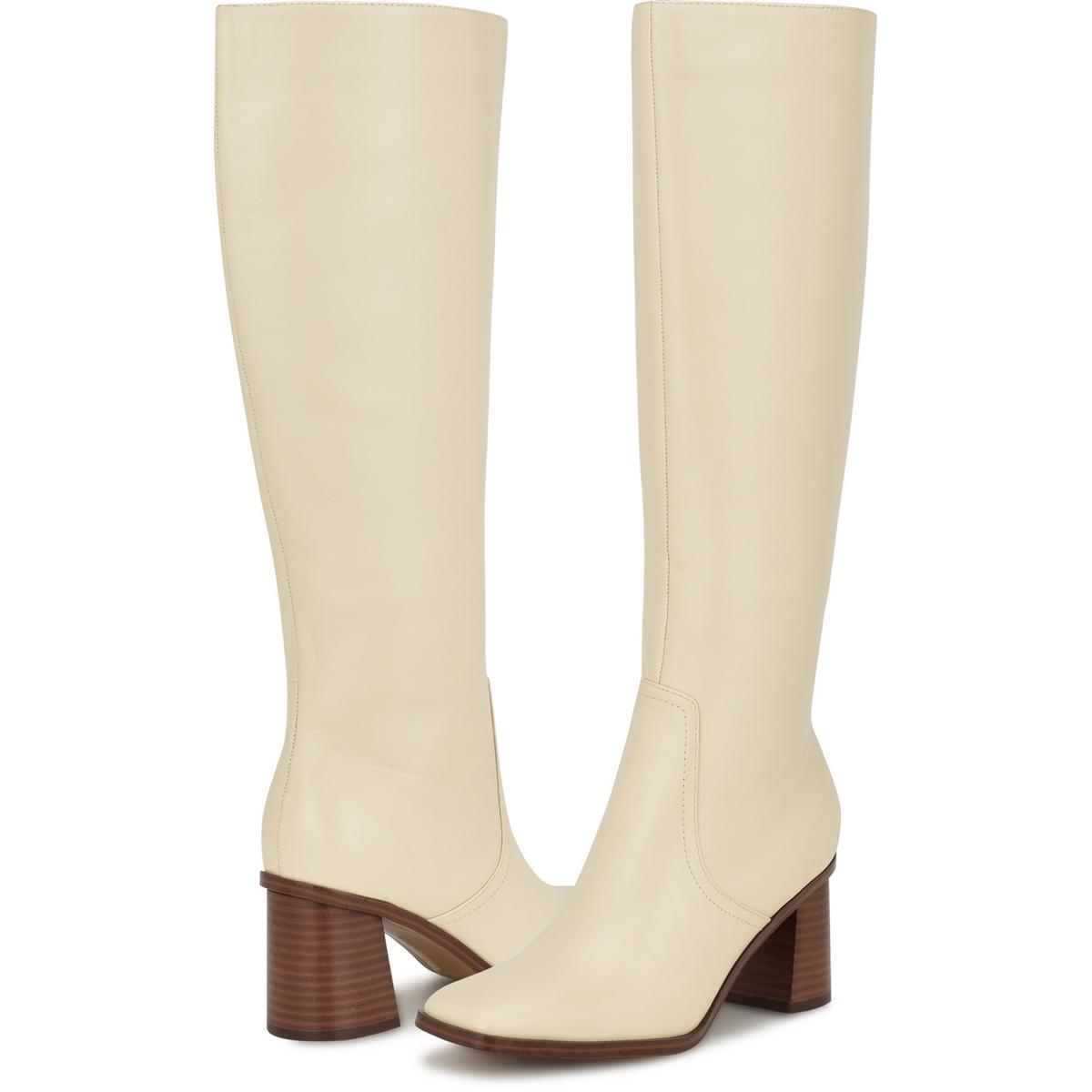 Nine West Womens Dortha Leather Block Heel Knee-High Boots Shoes BHFO 5900 - Picture 6 of 6