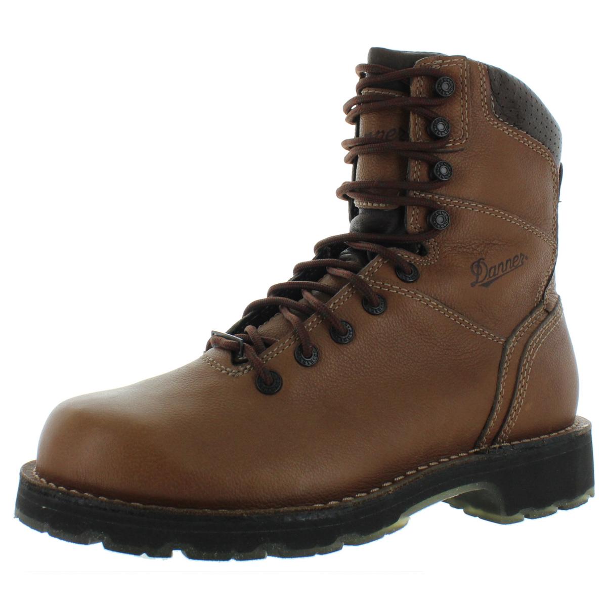 Danner Mens Brown Leather Vibram Combat Boots Shoes 8 Medium (D) BHFO
