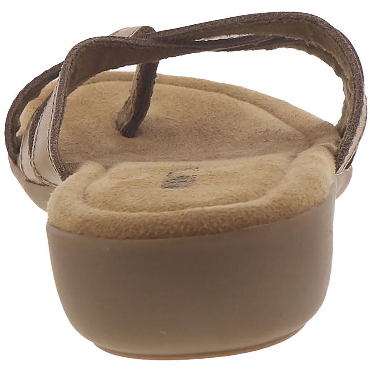 Minnetonka Womens Sunny Leather Flip Flop Slip On Thong Sandals Shoes BHFO 3420 - Picture 8 of 8