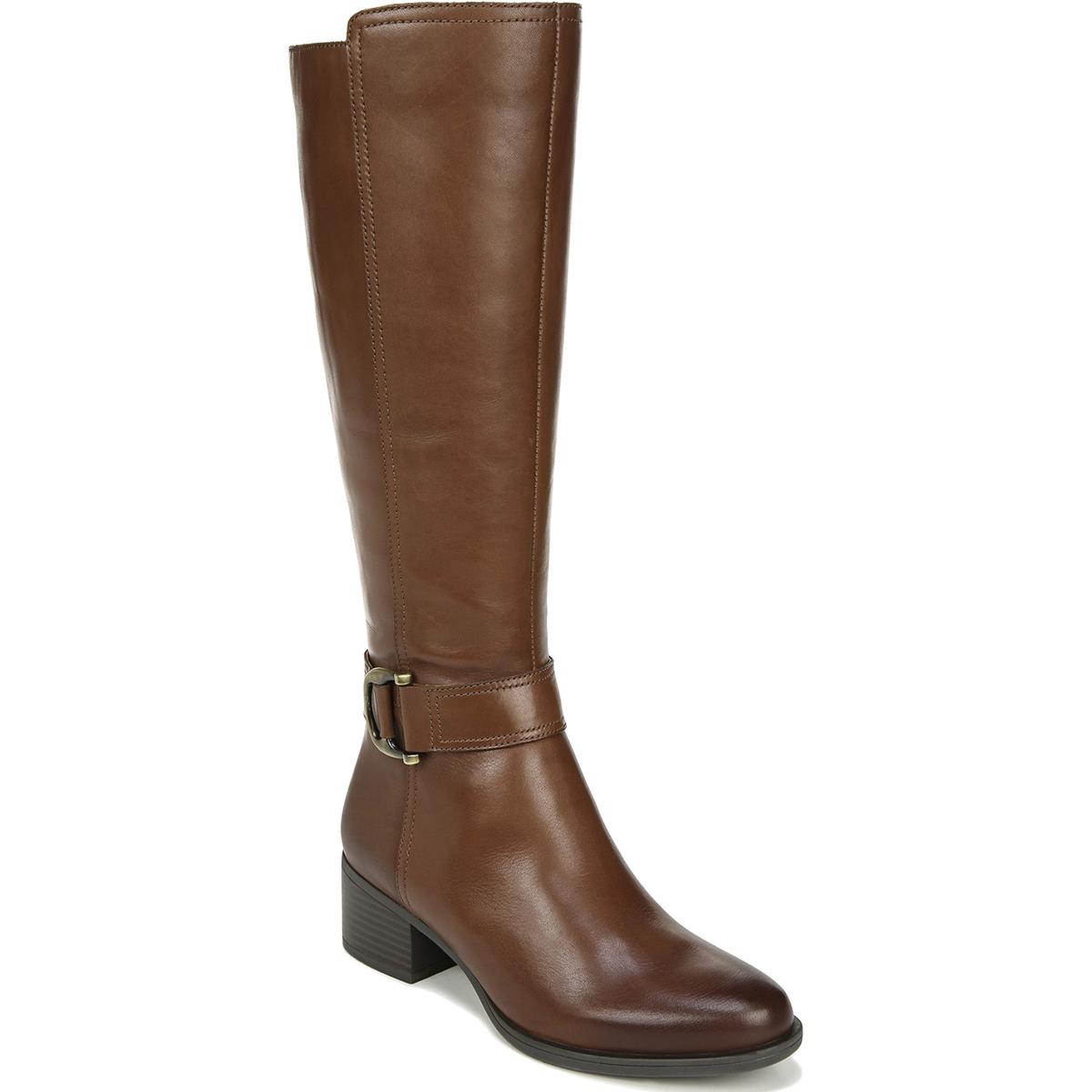 Naturalizer Womens Kelso Wide Calf Tan Knee-High Boots 10 Medium (B,M ...