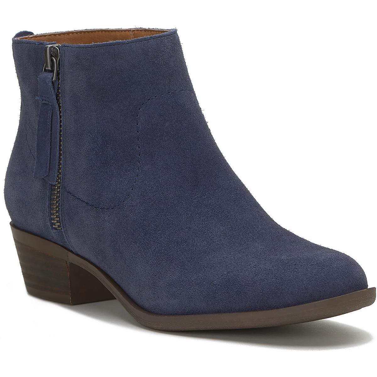 Lucky Brand Women's Leather Low Block Heel Almond Toe Ankle Bootie - Picture 7 of 15