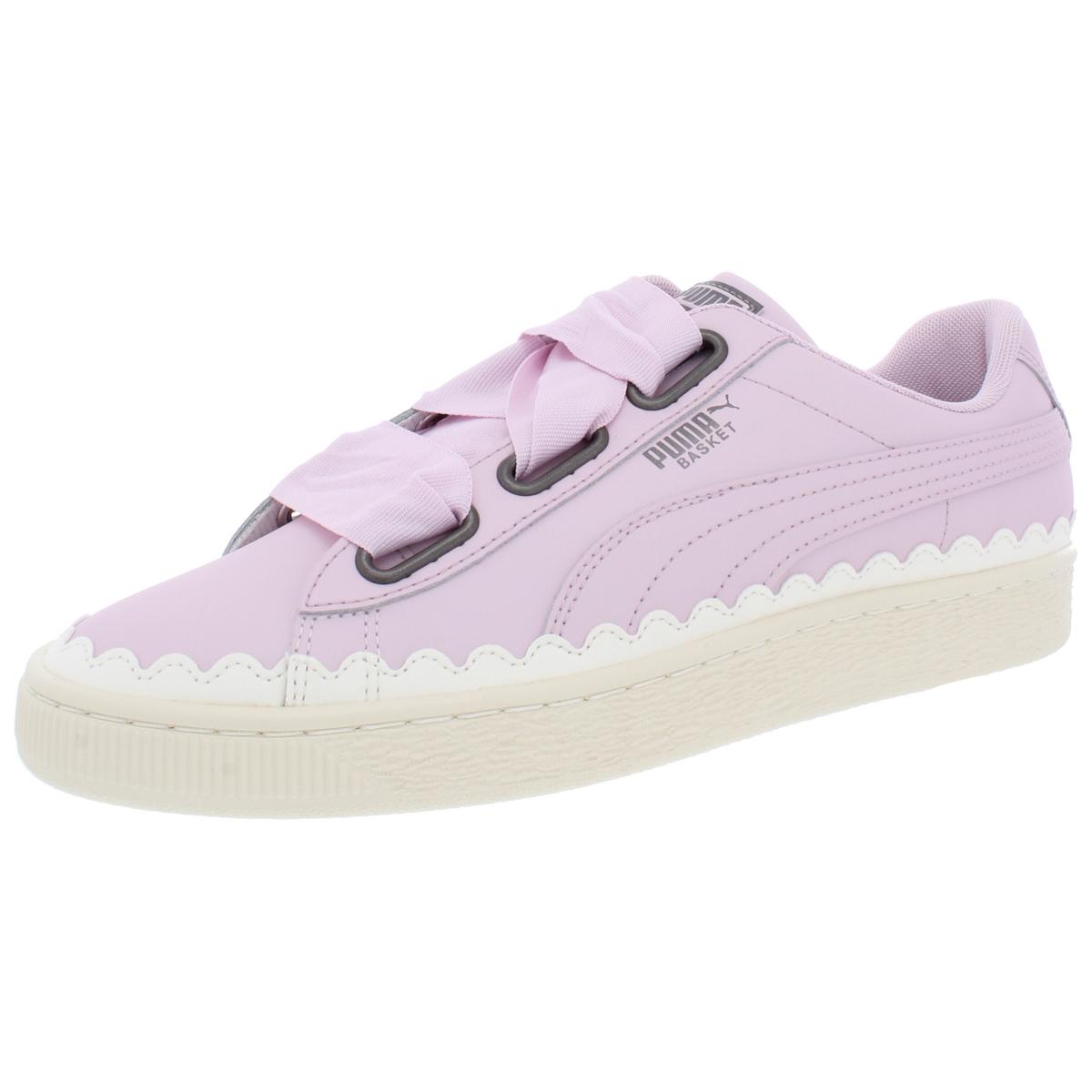 puma basket heart trainers pink