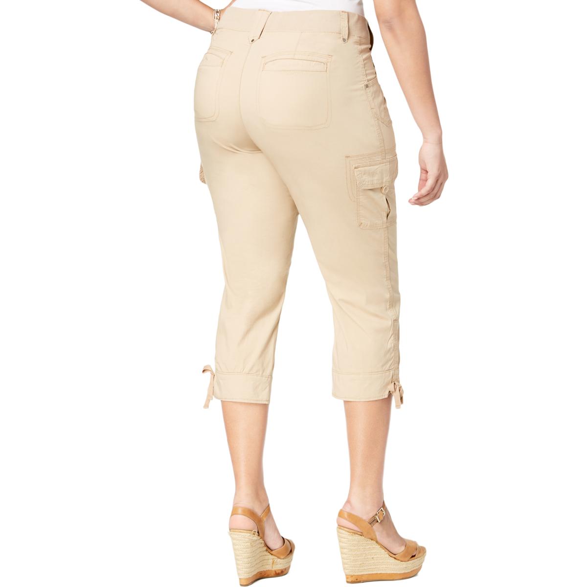 Lee Womens Tan Cropped Cargo Casual Cargo Pants Plus 24W Medium BHFO ...