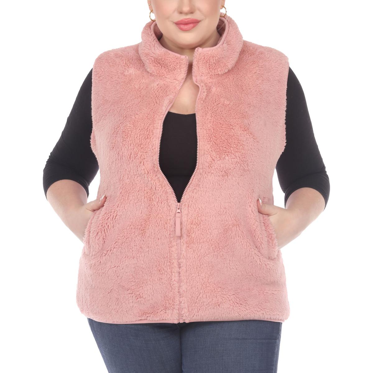 White Mark Womens Faux Fur Warm Cold Weather Outerwear Vest Plus BHFO 6459 - Picture 5 of 8