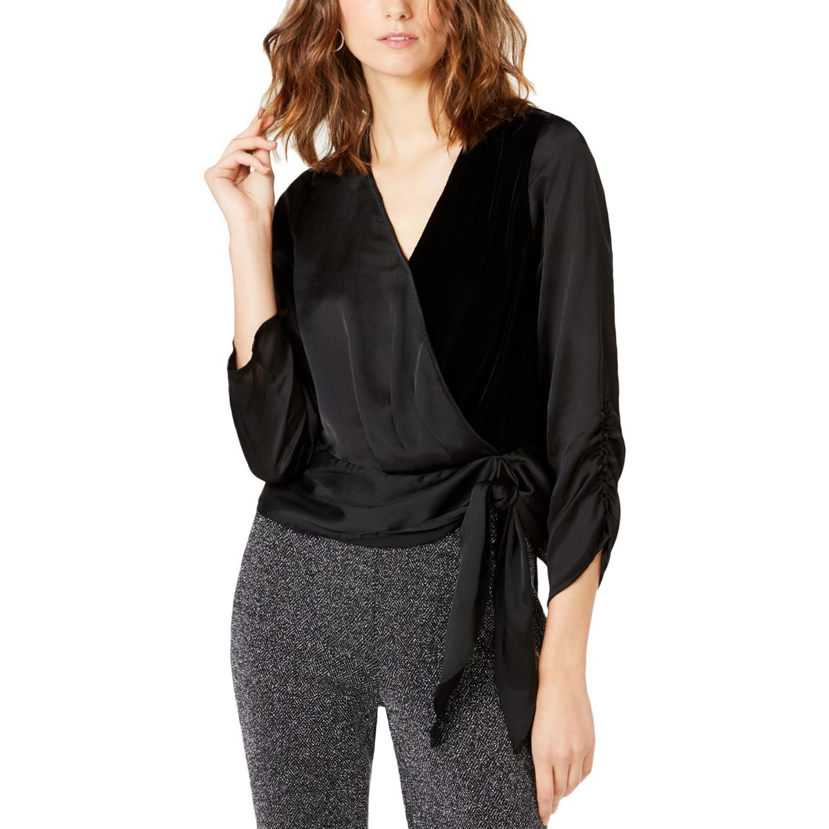 black surplice top