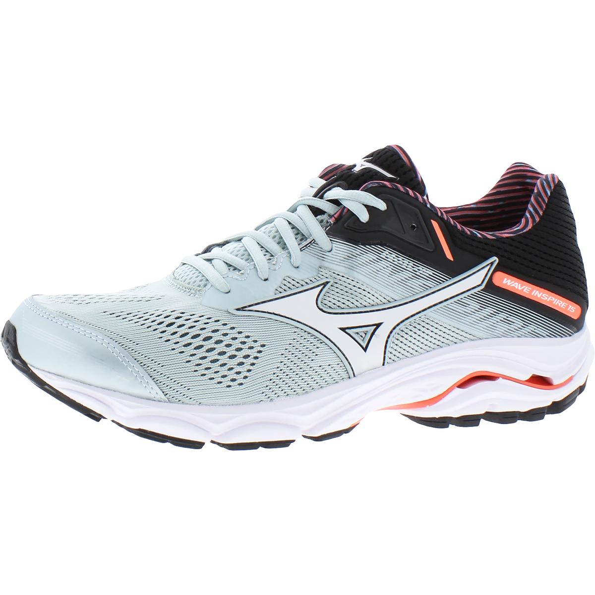Mizuno Womens Wave Inspire 15 Gray Running Shoes 6.5 Wide (C,D,W) BHFO
