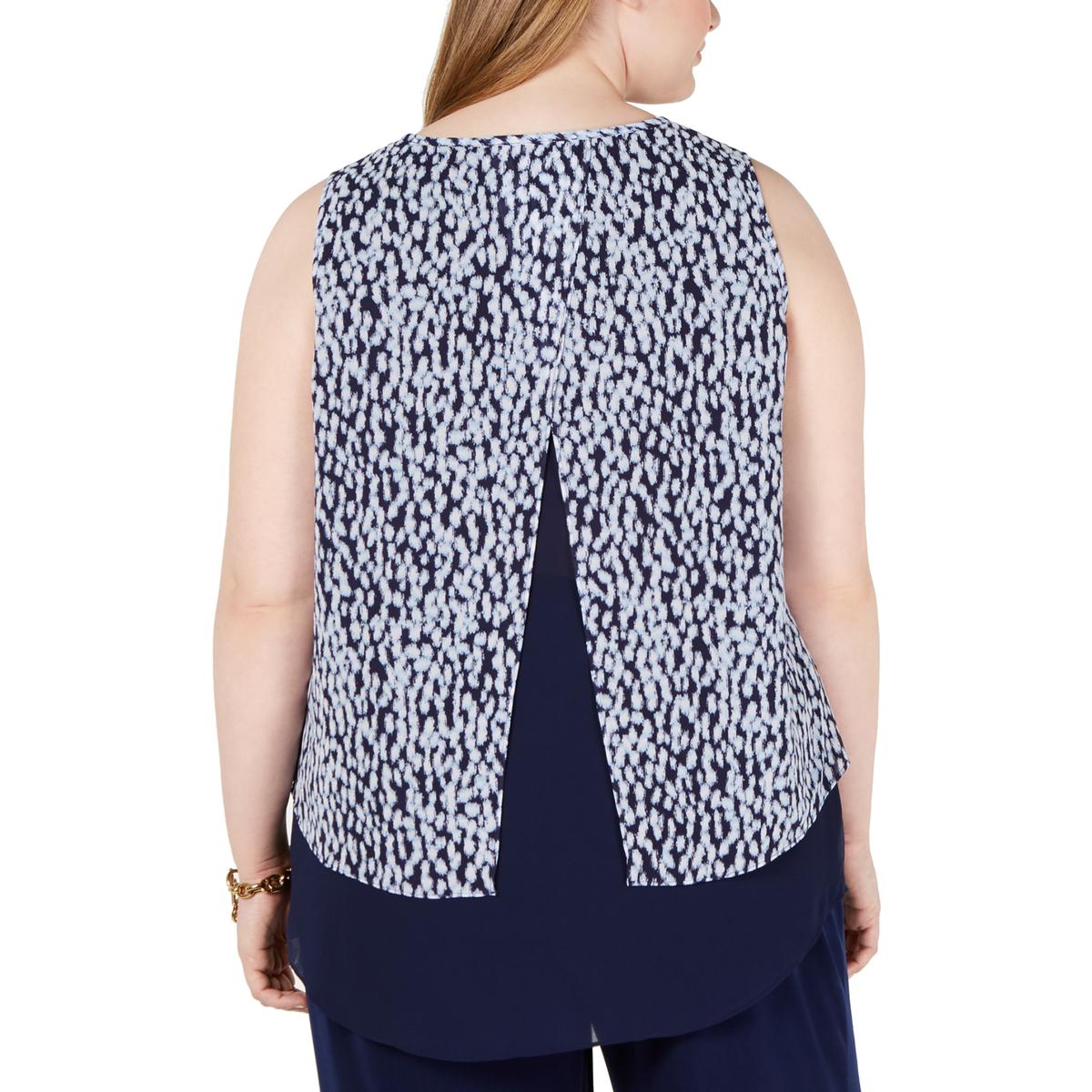 michael kors blue blouse