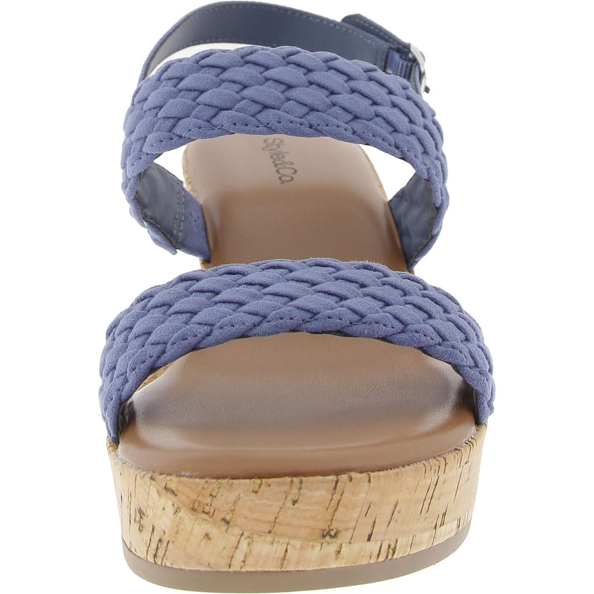 Style & Co. Womens Madenaa Faux Suede Open Toe Wedge Sandals Shoes BHFO 4440 - Picture 9 of 9