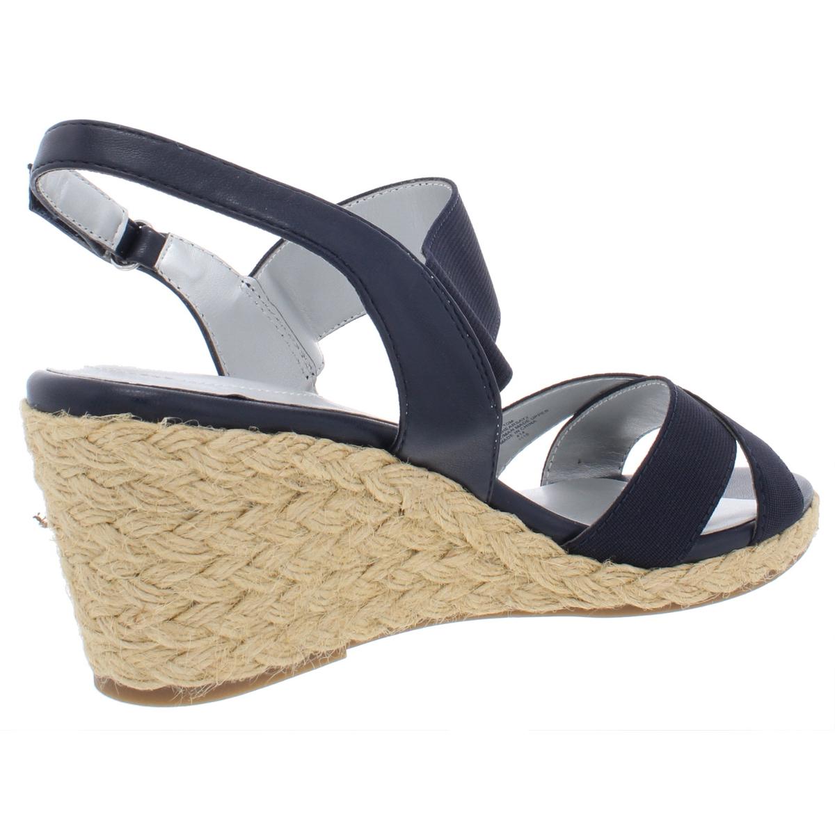Bandolino Womens Hearsay 2 Navy Wedge Sandals Shoes 6 Medium (B,M) BHFO ...