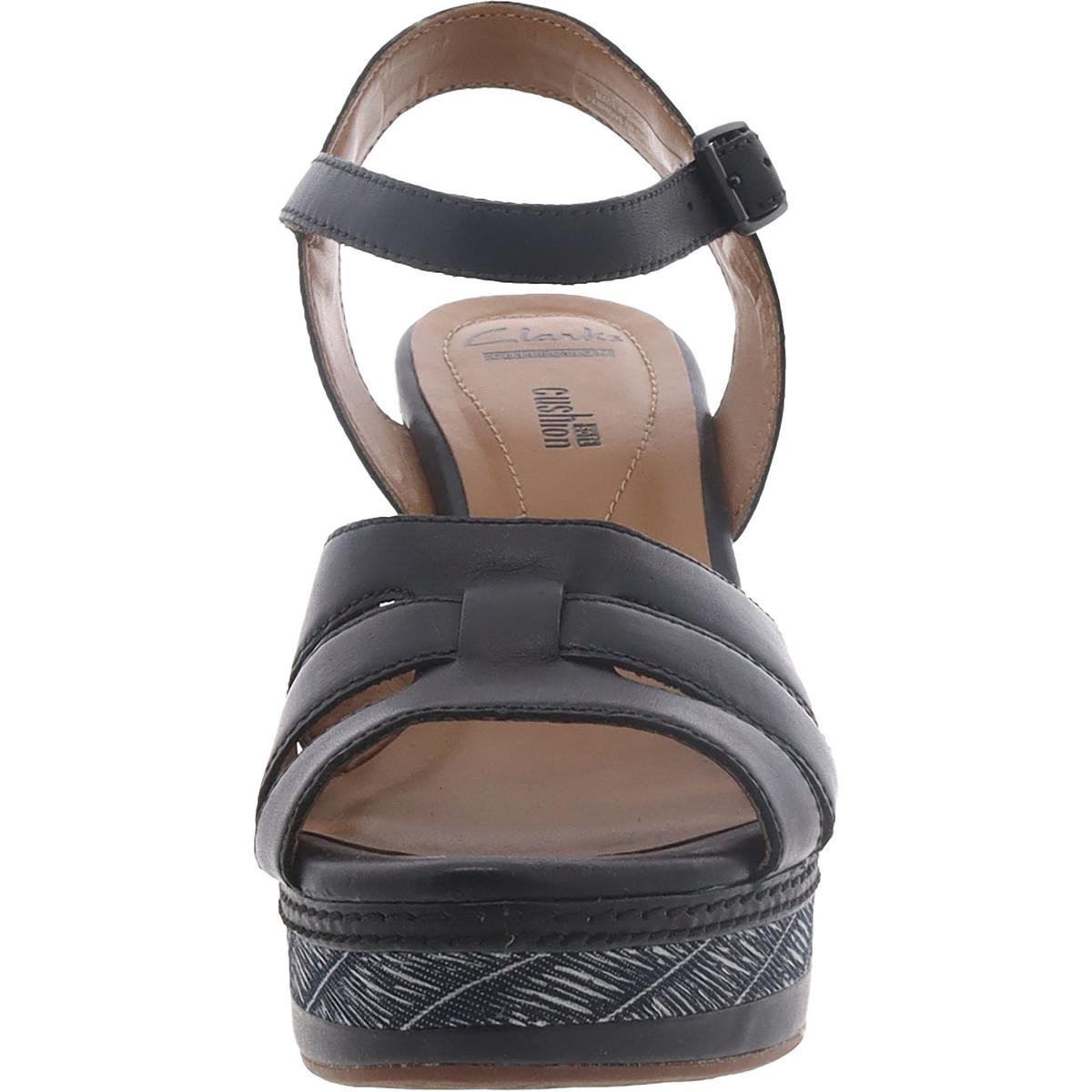 Clarks Womens Zia Noble Open Toe Ankle Strap Wedge Sandals Shoes BHFO 6773 - Picture 8 of 11