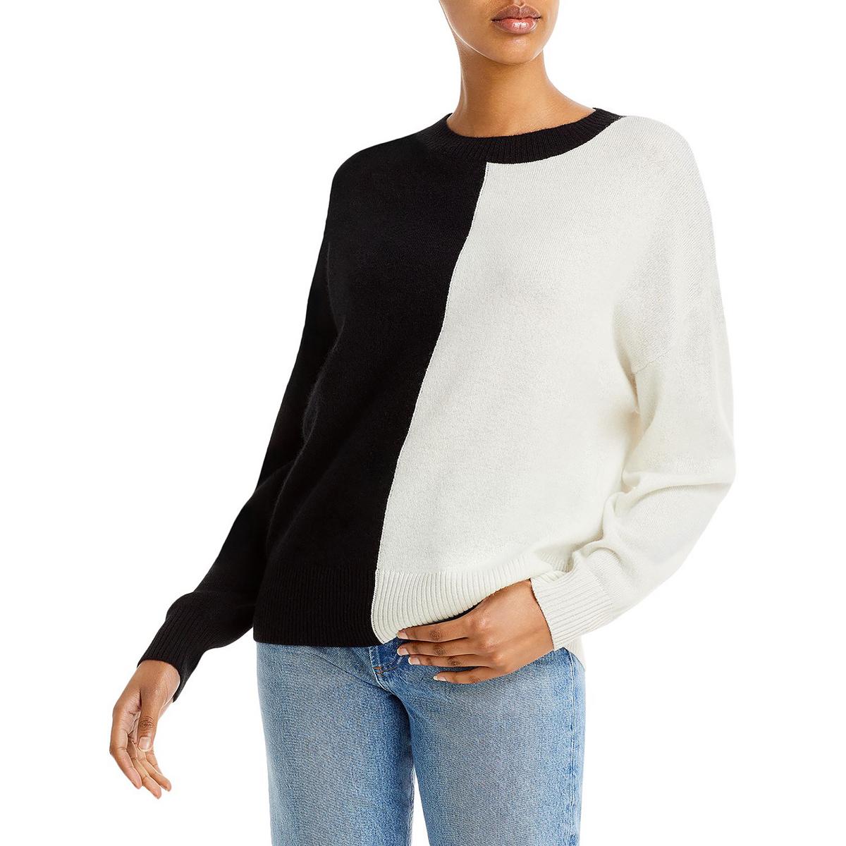 Aqua Cashmere Womens Cashmere Cozy Soft Crewneck Sweater Top BHFO 8120