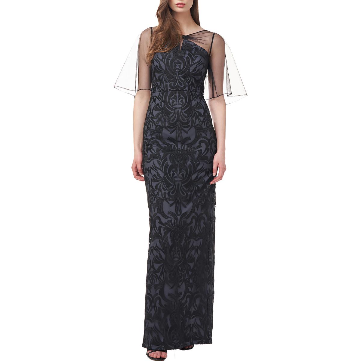 JS Collections Womens Claudia Burnout Maxi Party Evening Dress