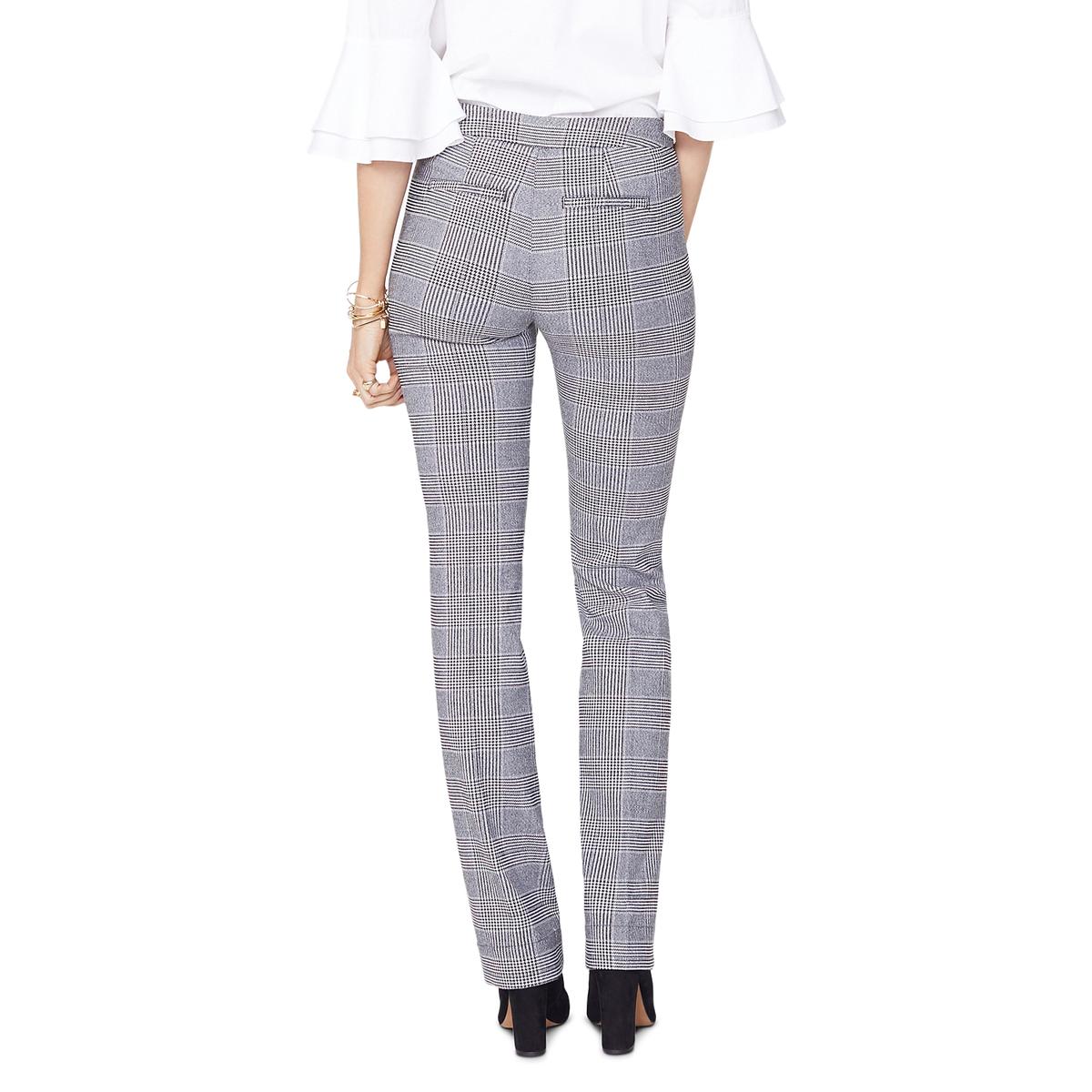 NYDJ Womens B/W Glen Plaid Slimming Dress Pants Trousers 8 BHFO 3626 eBay