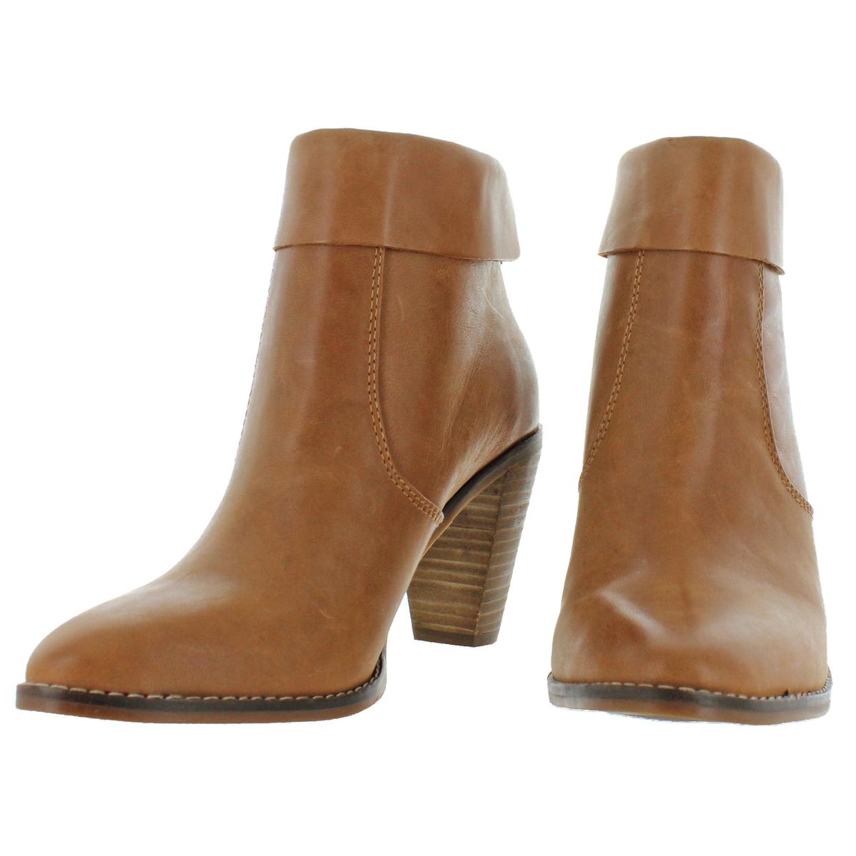 stacked heel bootie