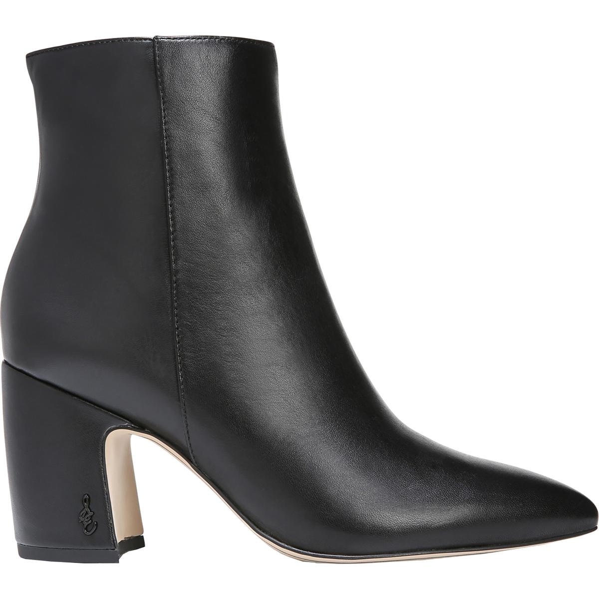 sam edelman hilty leather block heel booties