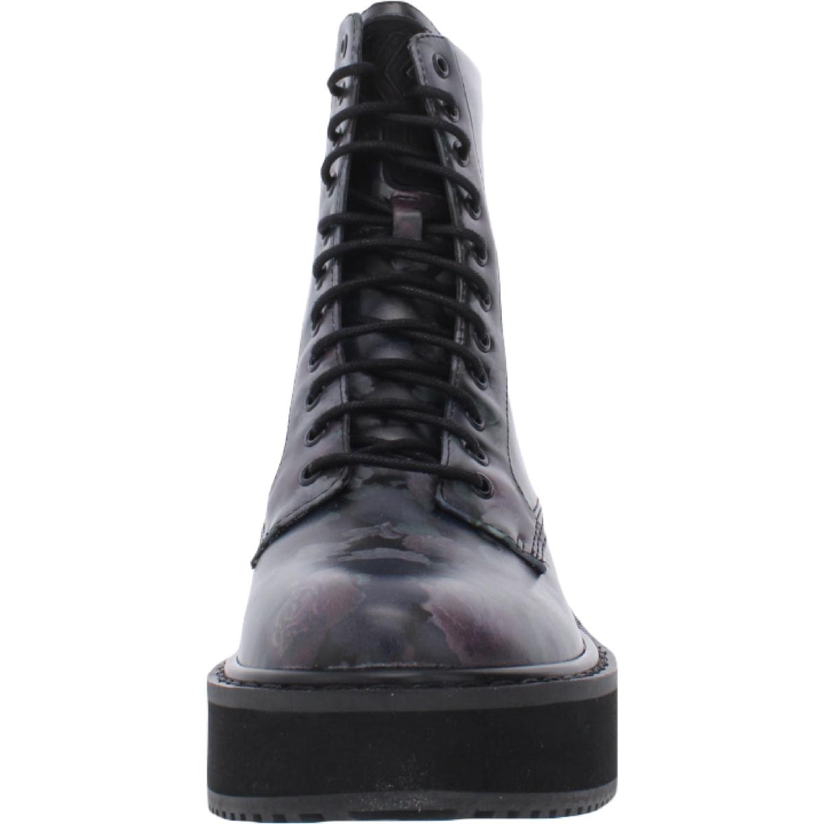 Kendall + Kylie Hunt Women's Faux Leather Lace-Up Combat Boot