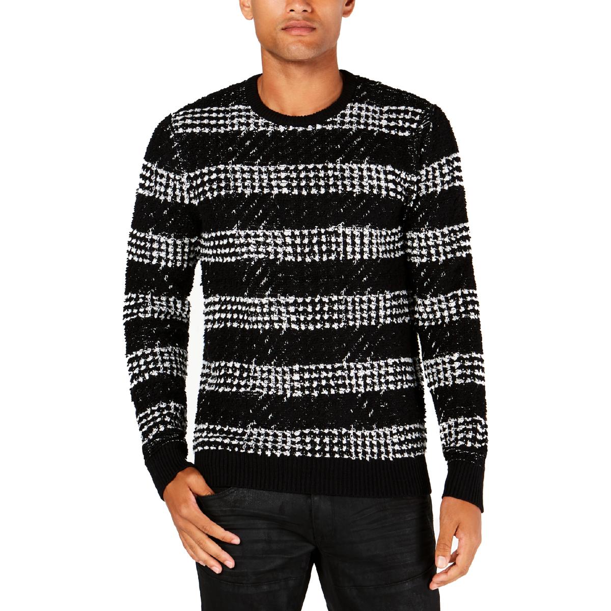 INC Mens Black Knit Striped Crew Neck Pullover Sweater XXL BHFO 7345 | eBay