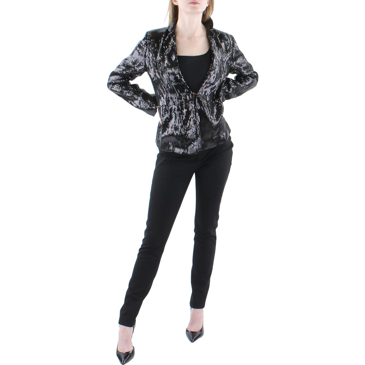 Gracia Womens Sequined Dressy Evening Suit Jacket Blazer BHFO 4668