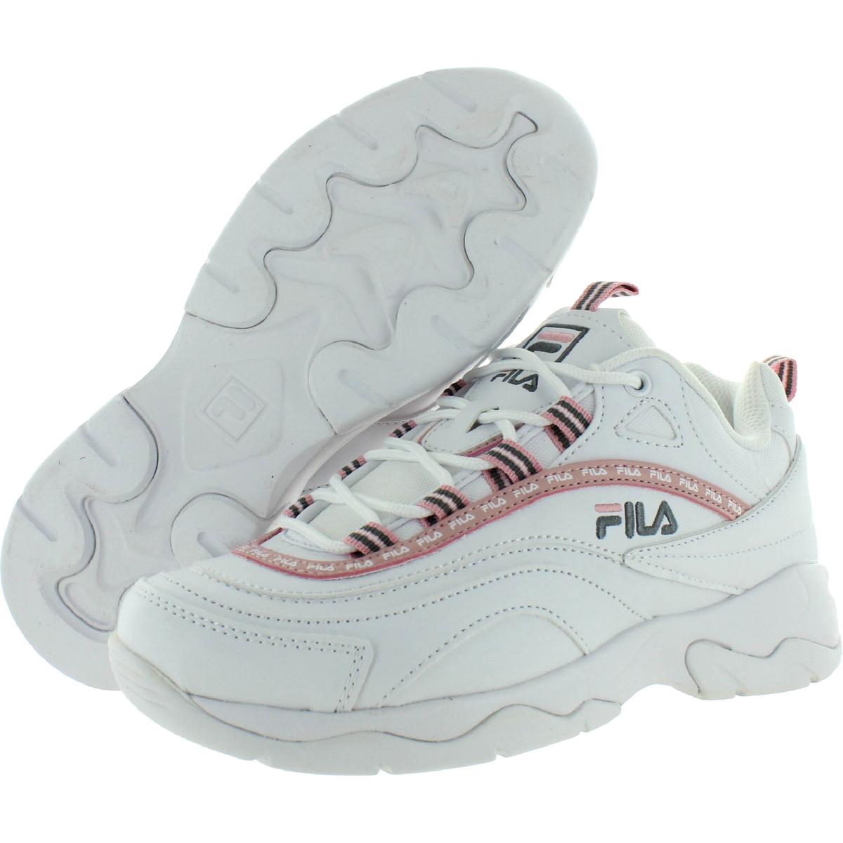 Fila Womens Ray Repeat Faux Leather Active Fashion Sneakers Shoes BHFO ...