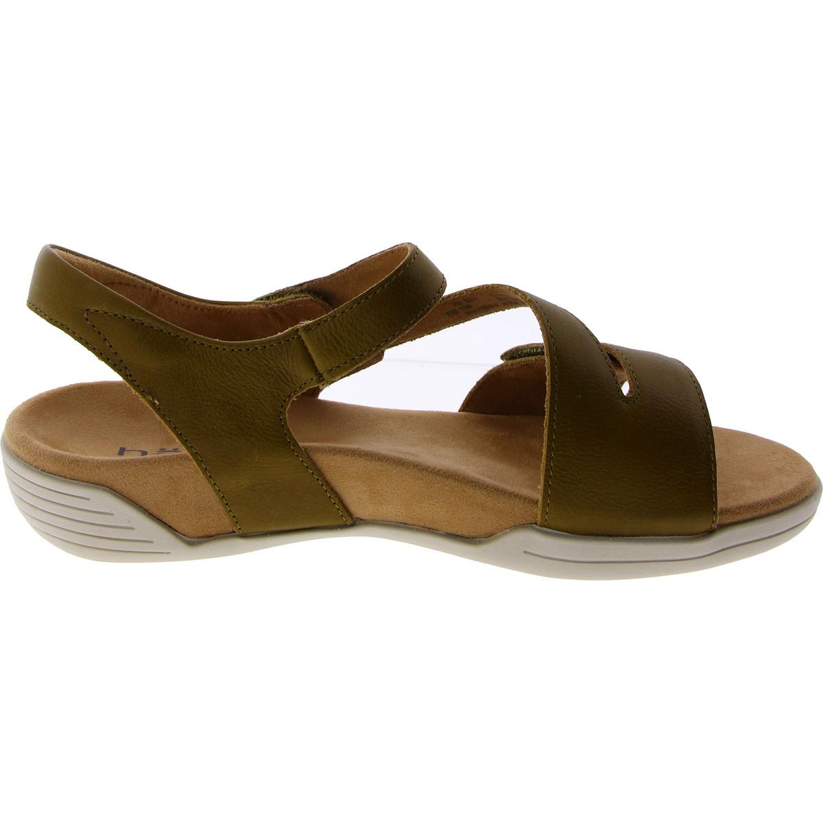 Hälsa Womens Denia Leather Comfort Open Toe Wedge Sandals Shoes BHFO 6687 - Picture 12 of 12