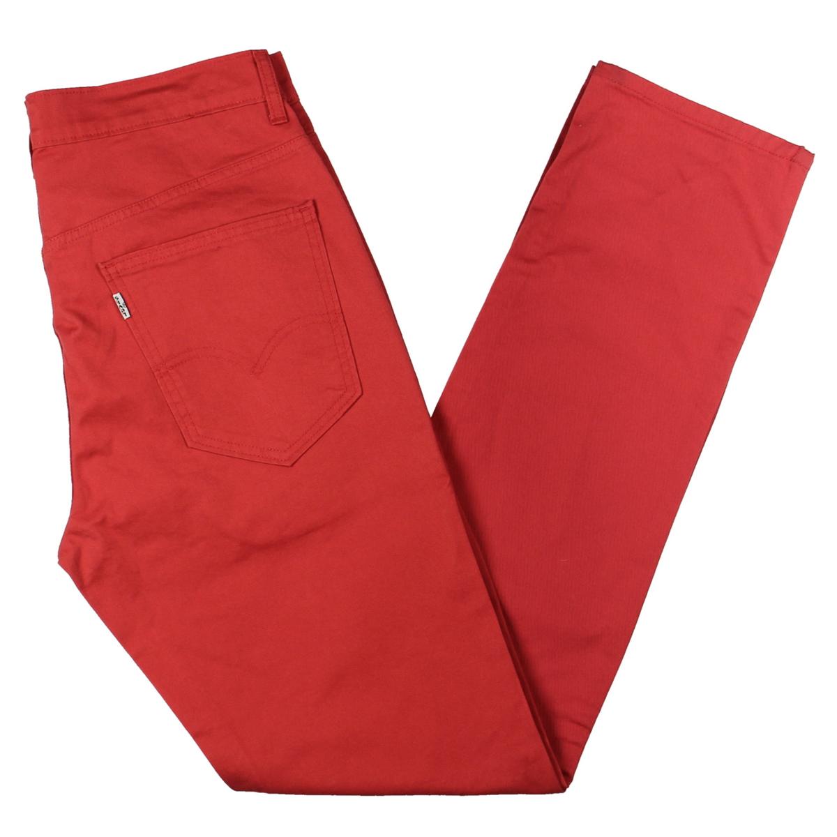 Levi's Mens 511 Red Slim Fit Casual Hybrid Trouser Pants 28/30 BHFO ...