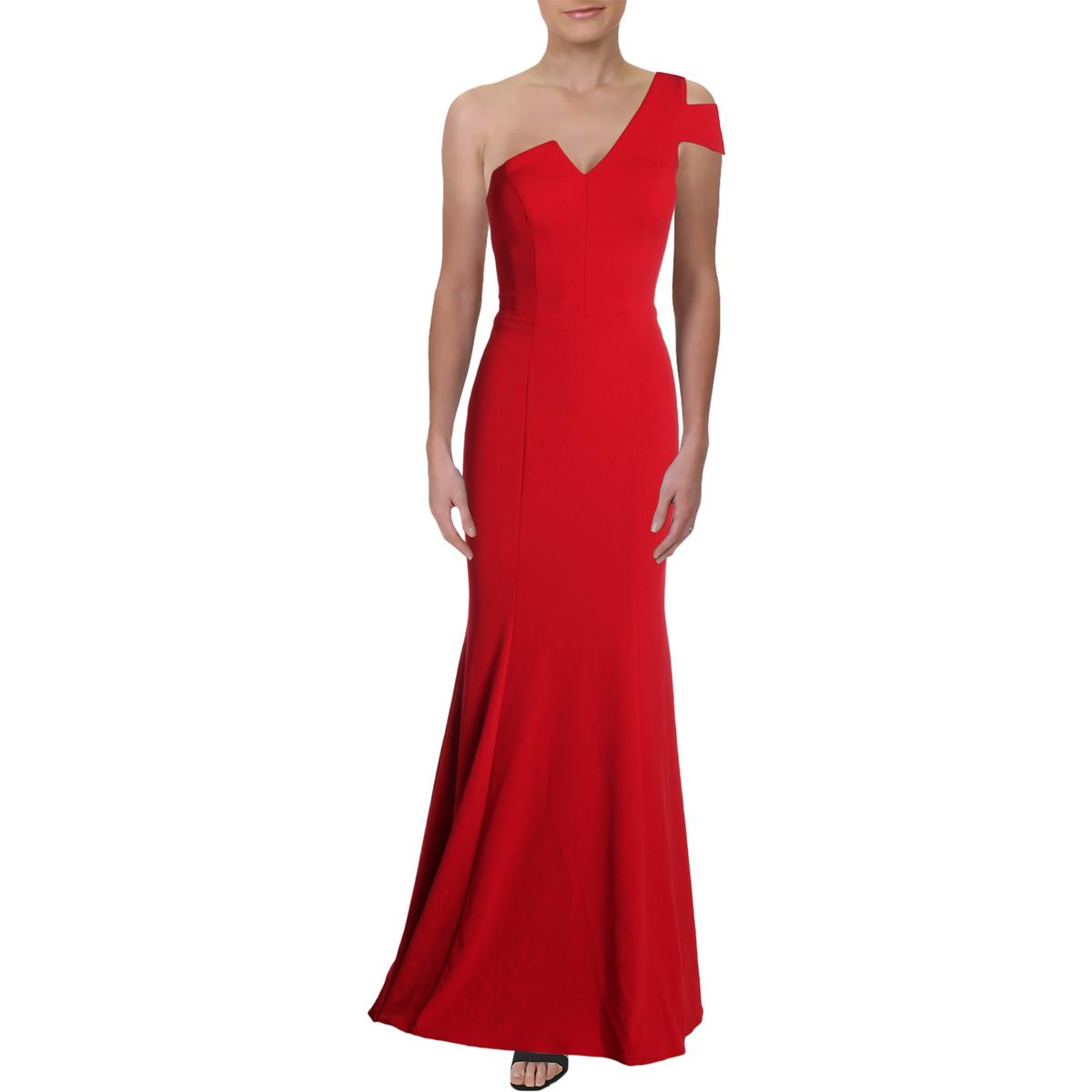 betsy & adam one shoulder gown