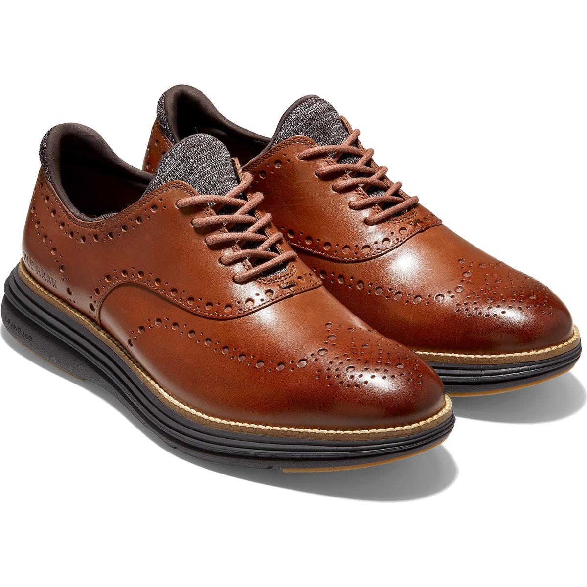 Cole Haan Mens OriginalGrand Brown Leather Oxfords Shoes 13 Medium D BHFO 5056 eBay