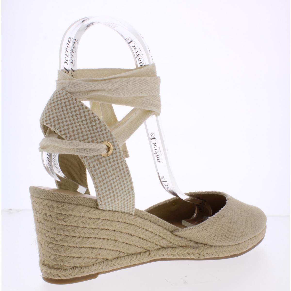 Tommy Hilfiger Womens Nowell Beige Wedge Sandals Shoes 10 Medium (B,M ...