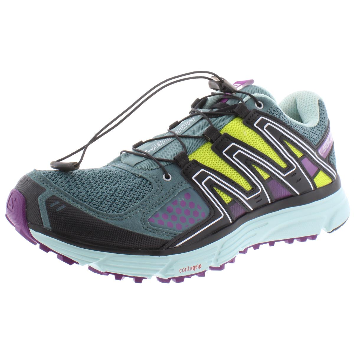 Salomon Womens XMission 3 Green Trail Running Shoes 9.5 Medium (B,M