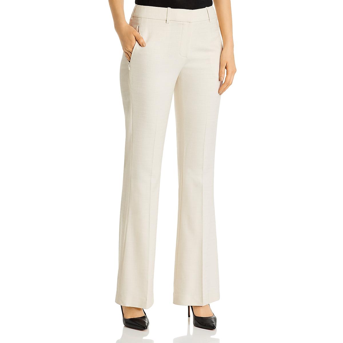 Elie Tahari Womens Anna Slub Slit 