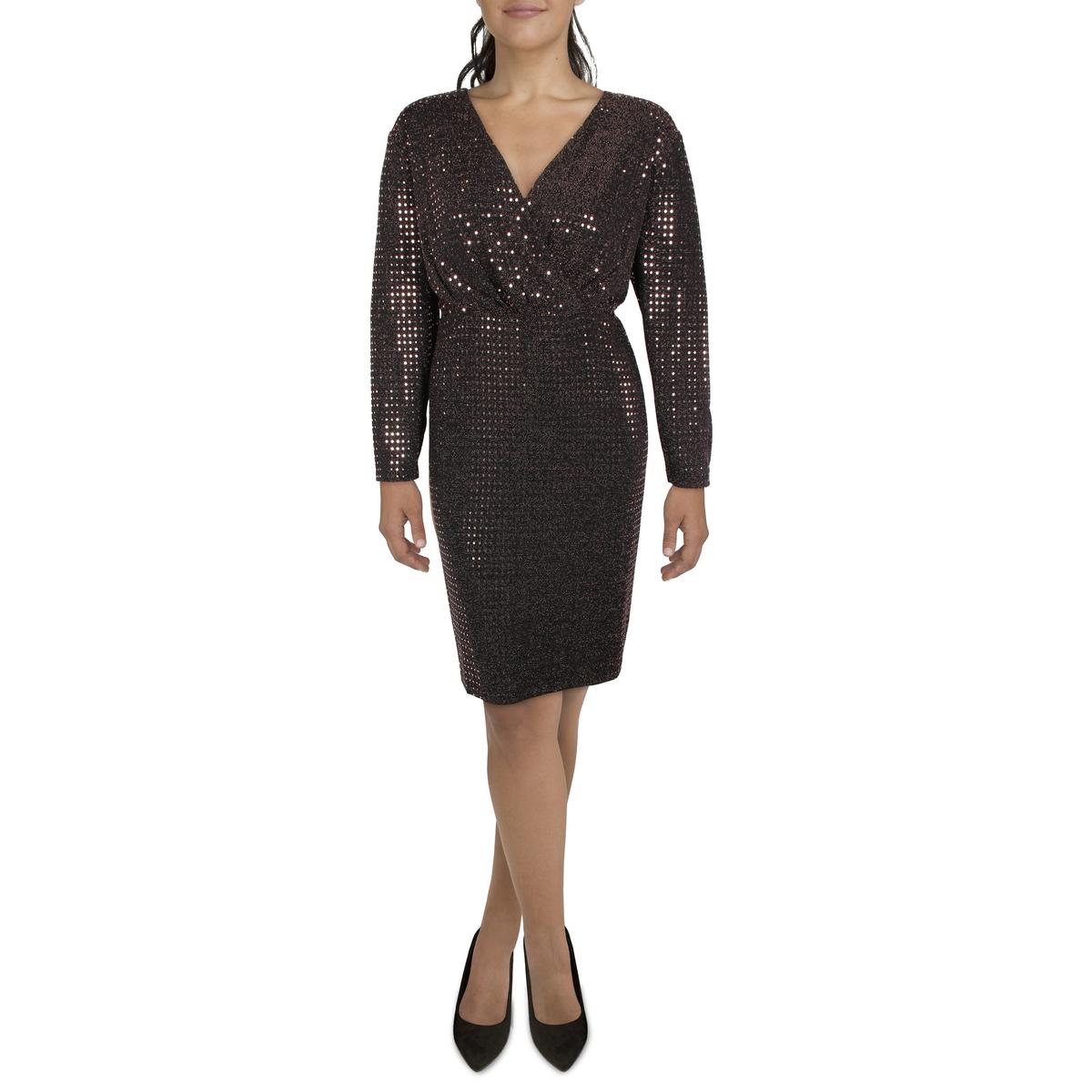 Calvin klein black discount sequin cocktail dress