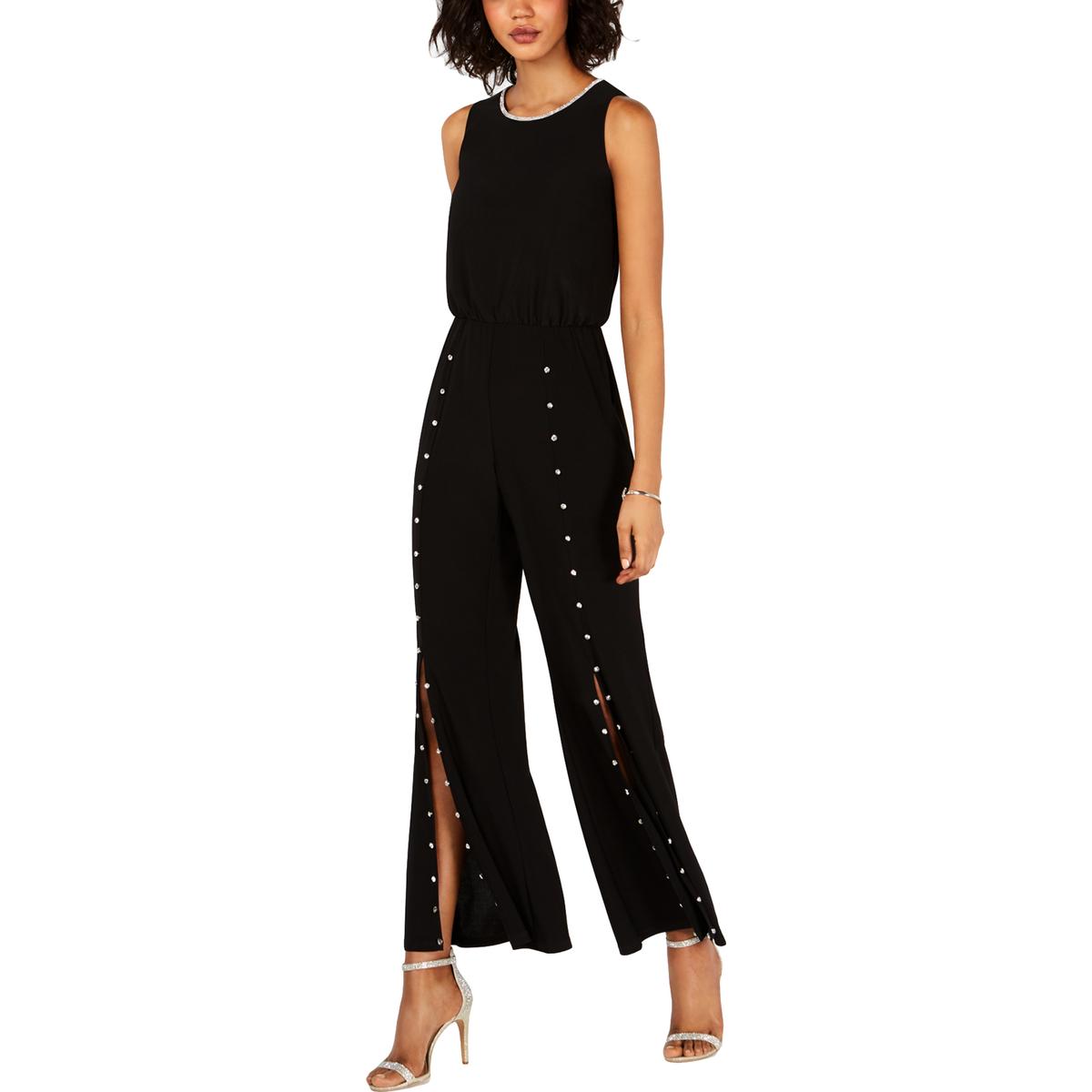 MSK Womens Black Rhinestone Sleeveless Evening Jumpsuit S BHFO 7340 | eBay