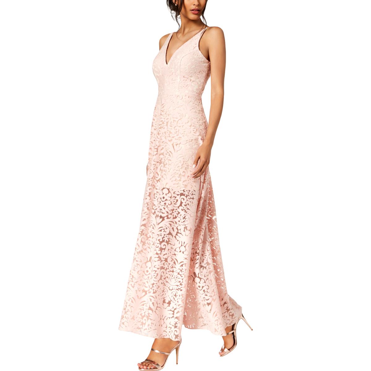 xscape embroidered lace ballgown