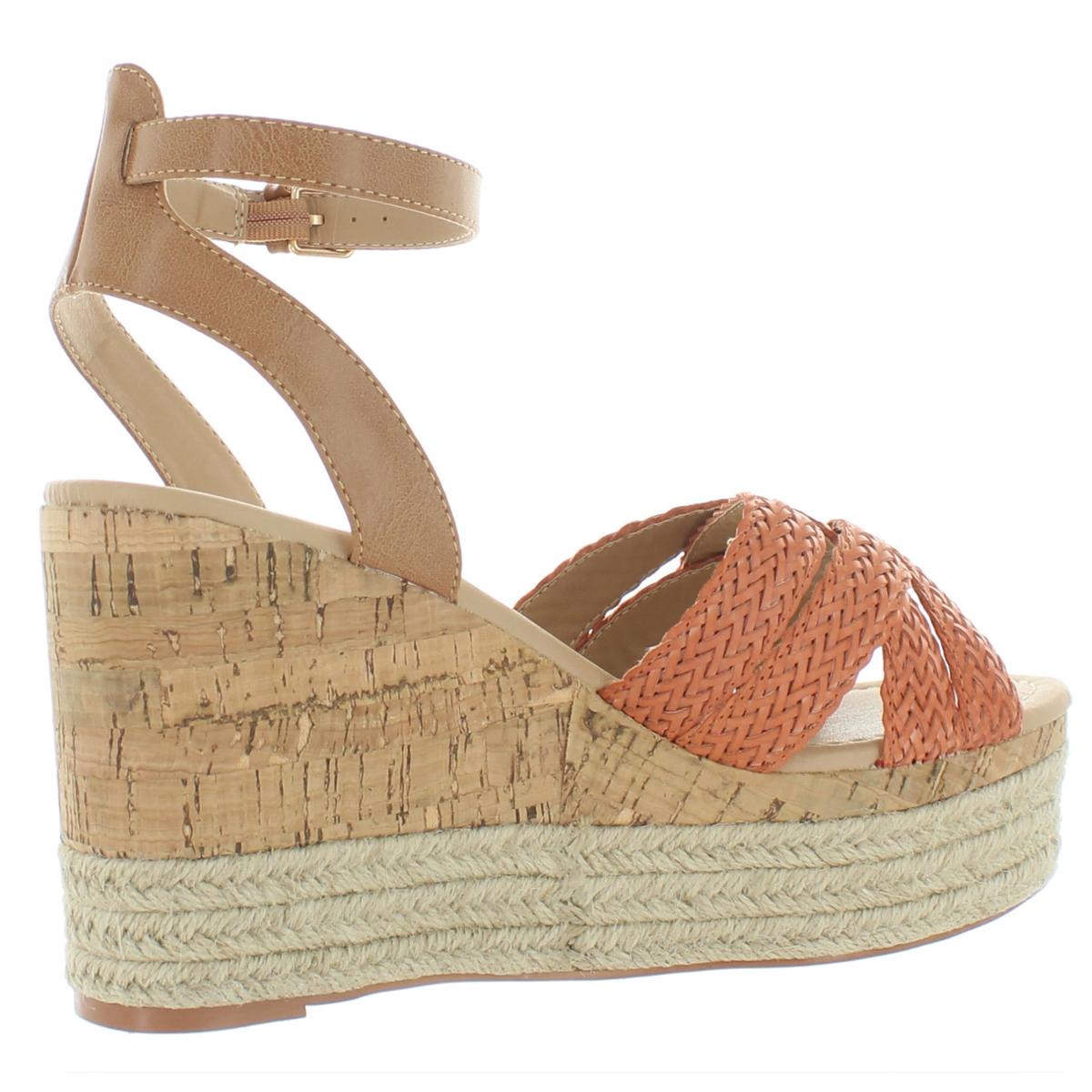 JANE AND THE SHOE Womens Lily Cork Caged Pumps Espadrilles Heels