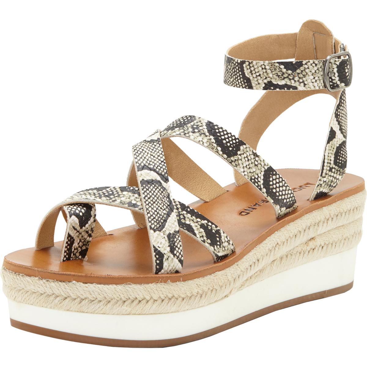 LUCKY BRAND WOMENS Jakina Leather Thong Platform Sandals Shoes BHFO 3273 $10.99 - PicClick