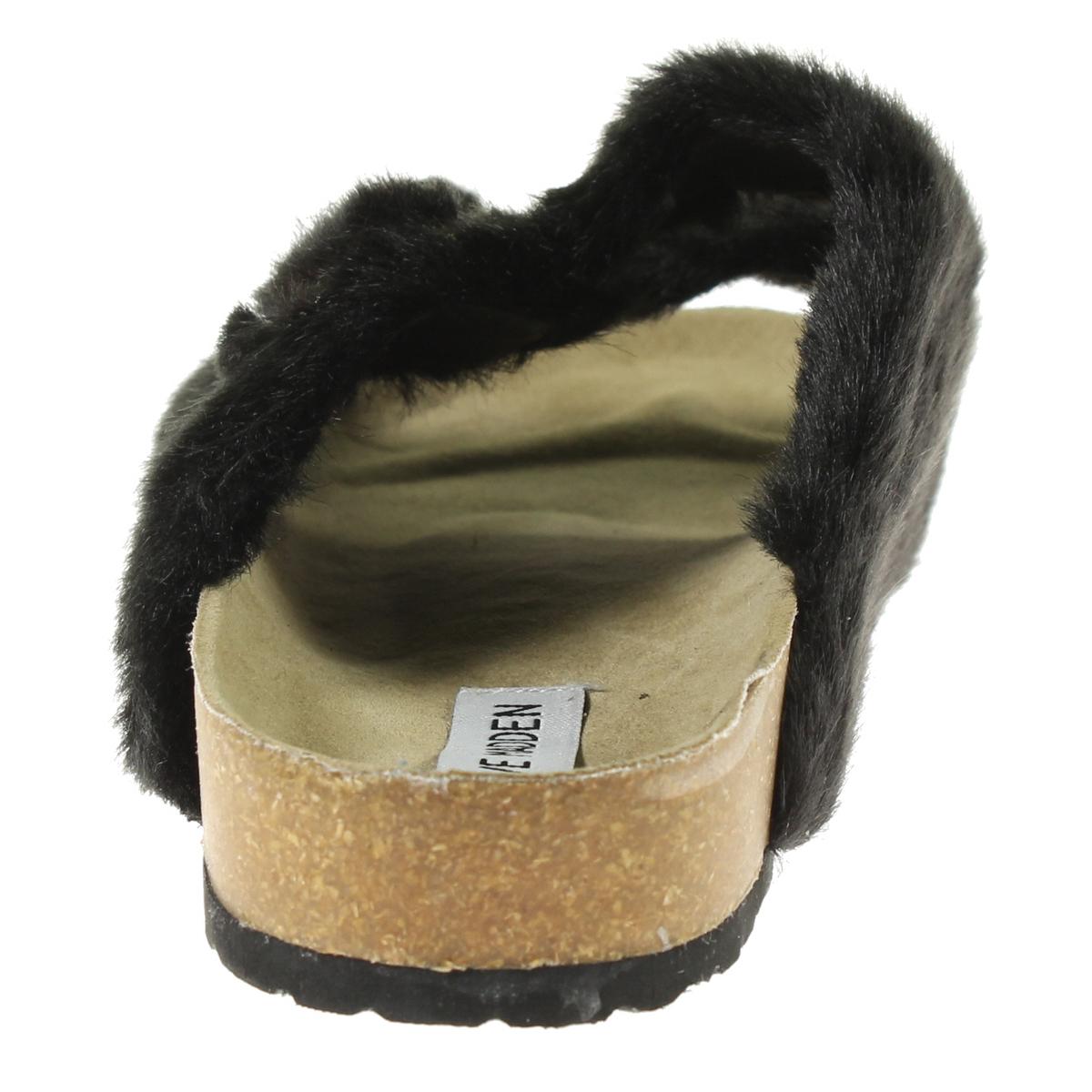 steve madden black slide sandals