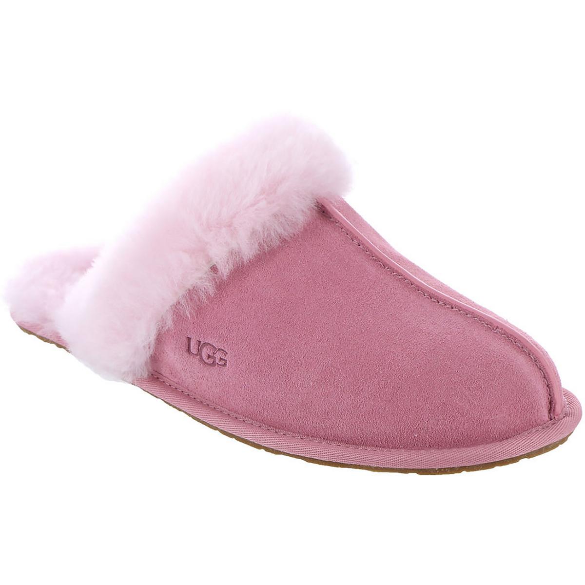 Ugg Womens Scuffette II Замшевые комфортные шлепанцы-слипоны без застежки, обувь BHFO 1588