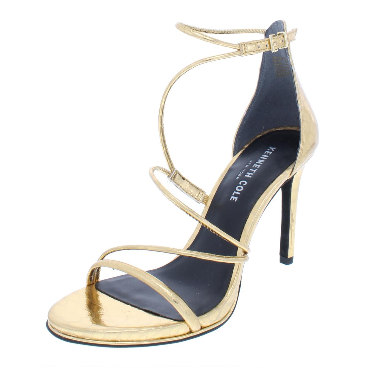 Kenneth Cole New York Womens Bryanna Gold Evening Sandals 8.5 Medium (B ...