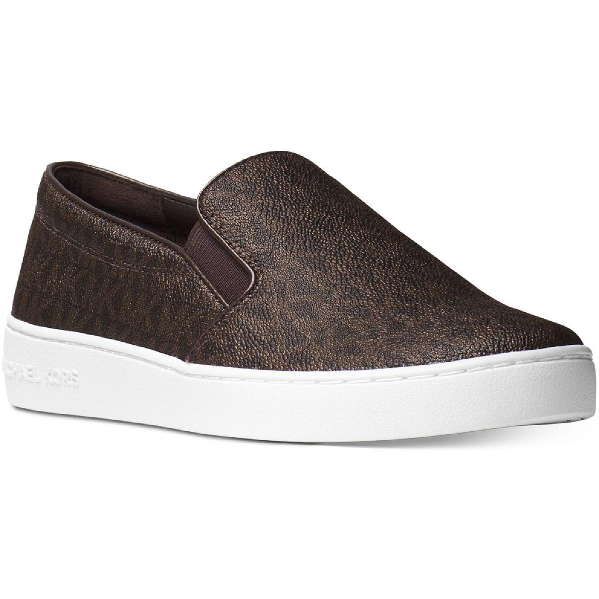 Michael Kors Keaton Women Shoes Slip on Logo SNEAKERS Brown Sz  M for  sale online | eBay