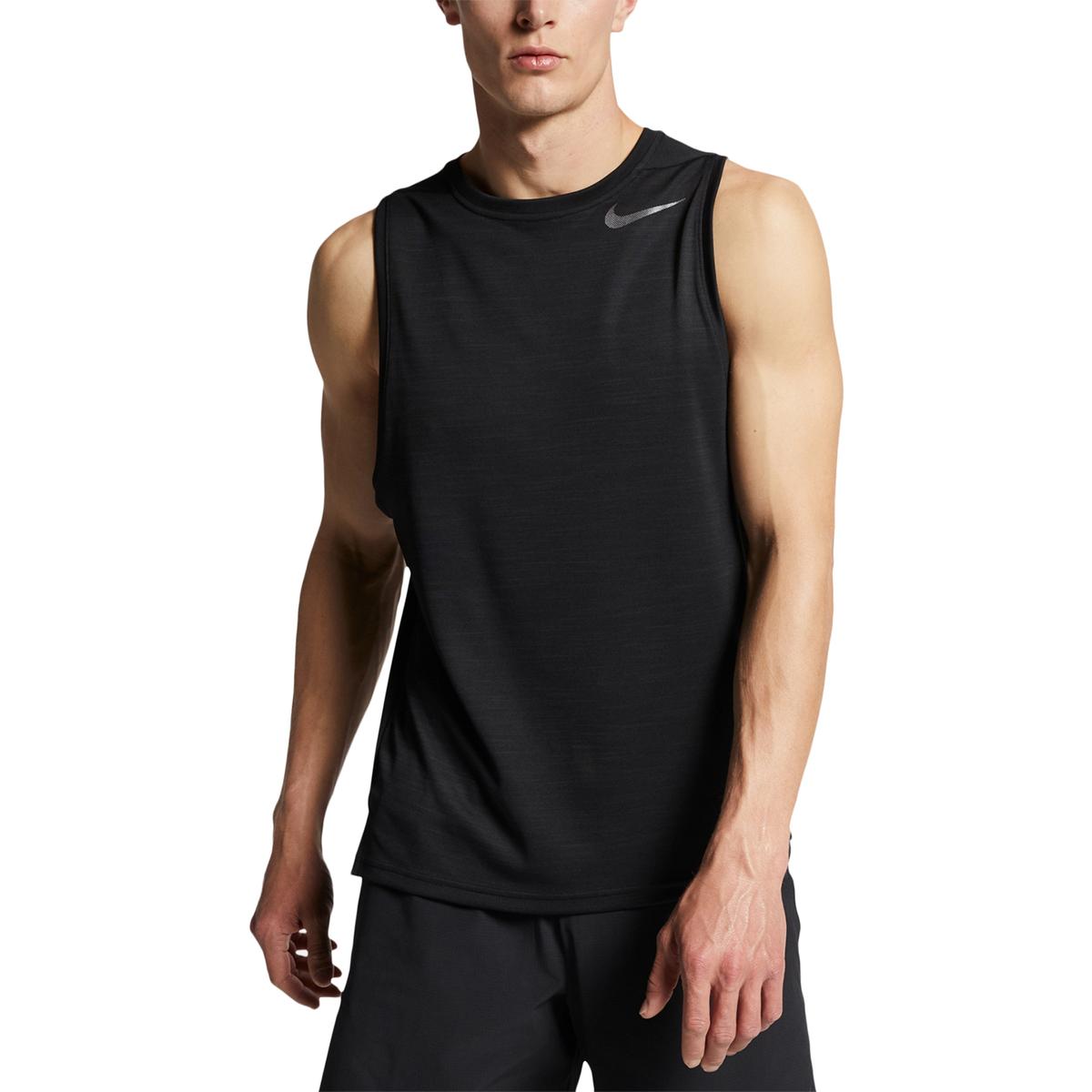 Nike Mens Black Standard Fit Workout Training Muscle Tank Shirt XXL ...