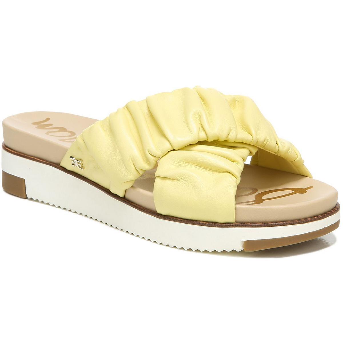 Sam Edelman Womens Aida Leather Slip On Wedge Footbed Sandals Shoes BHFO  5026 | eBay
