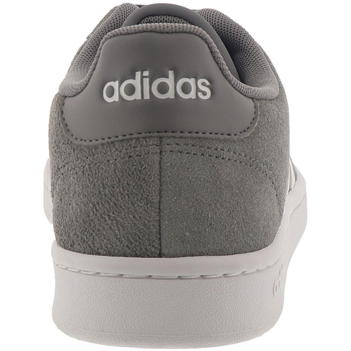  Adidas  Mens Grand  Court Gray Suede Sneakers Shoes 7 5 