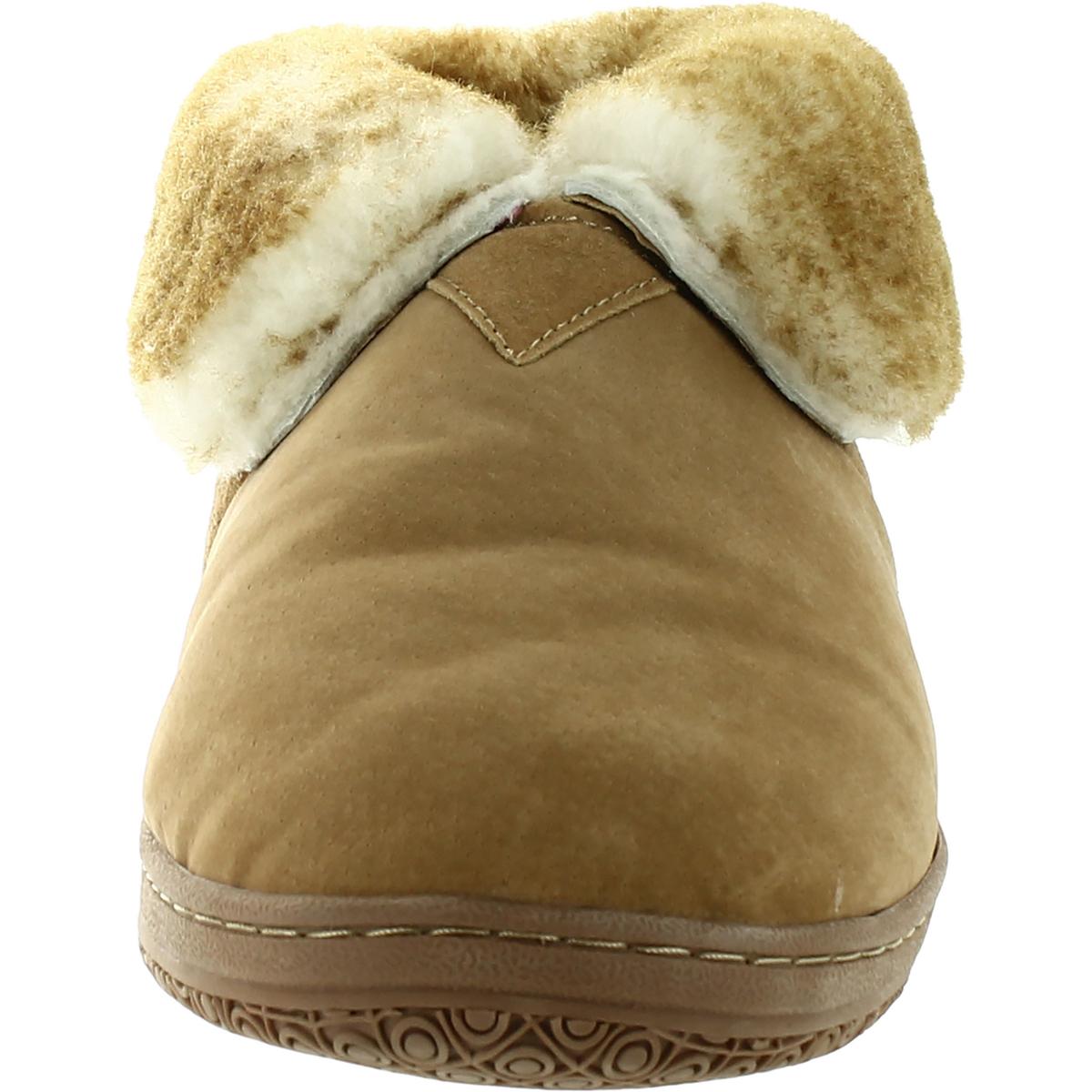 Old Friend Mens Bootee Suede Fleece Lined Cold Weather Bootie Slippers BHFO 3975